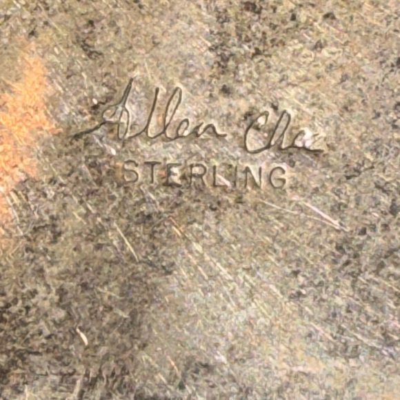 CHEE Native American Navajo Sterling Silver & Gold Appliques Eagle Cuff Bracelet - Picture 6 of 16